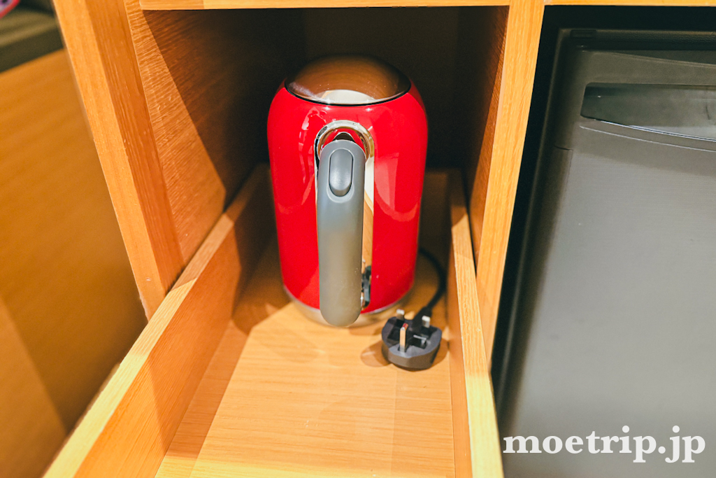 電気ケトルもありました。紅茶を淹れるのに重宝しました。